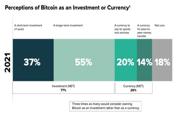 將比特率視為投資和貨幣的投資者比例