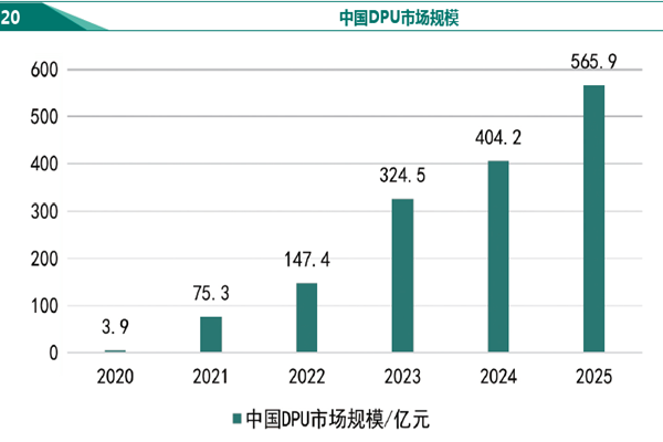 中國DPU市場規模